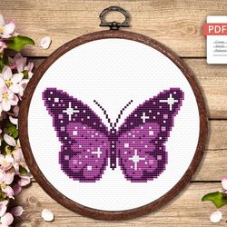 The Butterfly Cross Stitch Pattern, Summer Cross Stitch Pattern, Embroidery Butterfly, Home Decoration
