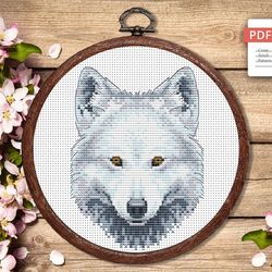 The Wolf Cross Stitch Pattern, Animal Cross Stitch, Embroidery Wolf, Wolf Pattern, Animal Pattern