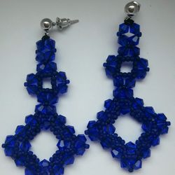 Blue earrings.