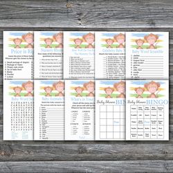 Monkey Themed baby shower games bundle,Jungle Baby Shower games package,Fun Baby Shower Games,9 Printable Games-322