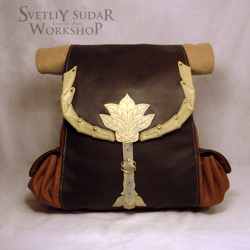 Leather Hobbit's Backpack (inspired Bilbo Baggins) design 2013 / LOTR / handmade / LARP equipment / bag / custom