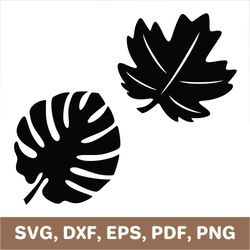 Leaf svg, leaf template, leaf dxf, leaf png, leaf laser cut, leaf cut file, leaf pdf, leaf eps, Cricut, Silhouette, SVG