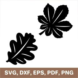 Leaf svg, leaf template, leaf dxf, leaf png, leaf laser cut, leaf cut file, leaf pdf, leaf eps, Cricut, Silhouette, SVG