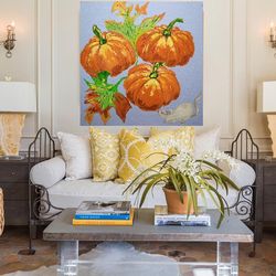 Oil painting "Halloween pumpkins"