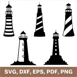 Lighthouse svg, lighthouse template, lighthouse dxf, lighthouse png, lighthouse cut file, lighthouse laser cut, Cricut