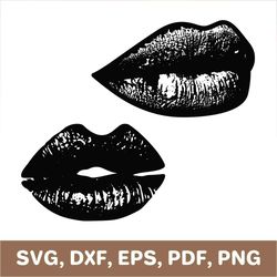 Lips svg, lips dxf, lips png, lips silhouette, lips template, lips cut file, lips cutout, lips clipart, Cricut, SVG, DXF