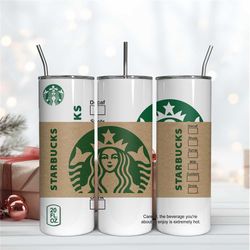 Starbucks Takeaway 20Oz Tumbler Wrap Sublimation Design, Brand Tumbler Wrap Design
