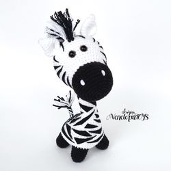 Pattern Amigurumi Funny Zebra