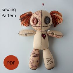 10" Voodoo Doll PDF Sewing Pattern And Tutorial