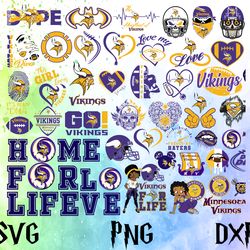 Minnesota Vikings Football Team Svg, Minnesota Vikings Svg, NFL Teams svg, NFL Svg, Png, Dxf Instant Download