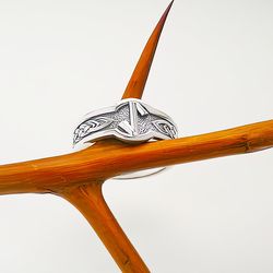 Eihwaz Rune.Ihwaz Rune Ring.Runic Ring.Ring Viking.Rune Ring.Rune Jewelry.Asatru.Runic Alphabet.Runes.Elder Futhark.
