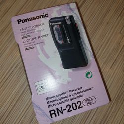 Panasonic RN-202 Microcassette Recorder Dictaphone Handheld, boxed, tested