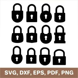 Lock svg, padlock svg, lock dxf, padlock dxf, lock template, lock png, padlock png, lock cutout, lock cut file, Cricut