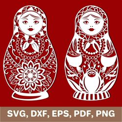 Matryoshka svg, matryoshka template, matryoshka dxf, matryoshka png, matryoshka laser cut, matryoshka cut file, Cricut