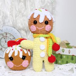 Christmas toys gingerbread and cookie Crochet pattern PDF in English  Amigurumi toy