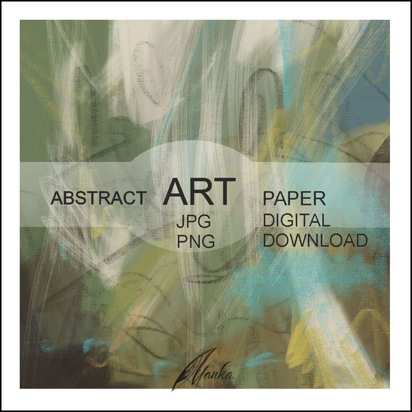 Digital-Abstract-Painting-Print-Green