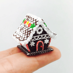 Dollhouse miniature 1:12 Merry Christmas Gingerbread House!!