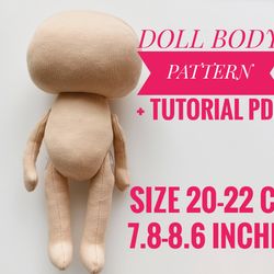 Pattern Doll Body. Pattern PDF for sewing rag doll