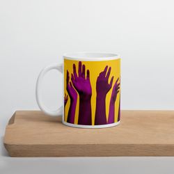Coffee Mug Purple Hands