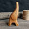 Handmade wooden figurine of elephant from birch wood - 02