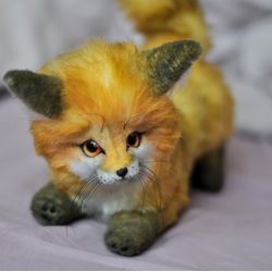 Fox Ginger. One for sale. Realistic toy. Ooak doll. Art doll animal