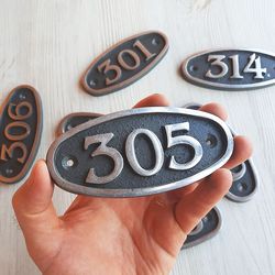 Number plaque 305 apartment metal door number plate