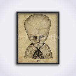 Lam drawing by Aleister Crowley, magick, thelema, printable art, print, poster (Digital Download)