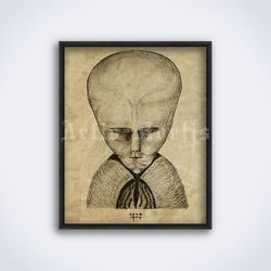 lam drawing by aleister crowley, magick, thelema, printable art, print, poster (digital download)
