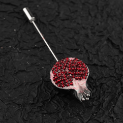 Black pomegranate pin Shawl brooch Symbolic jewelry Black brooch Lapel pin women & men