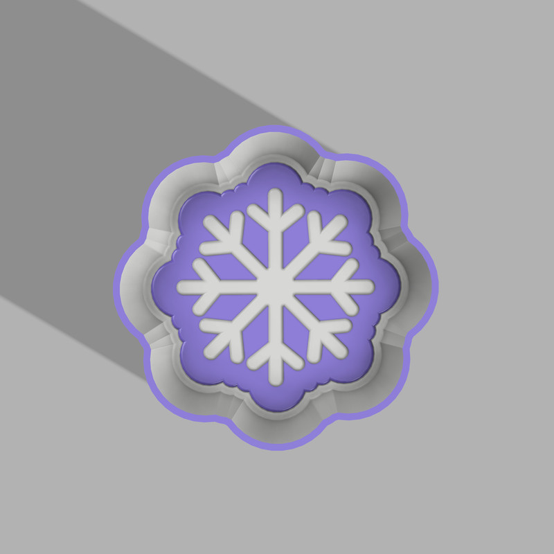 Snowflake One-piece Bath Bomb Mold STL File