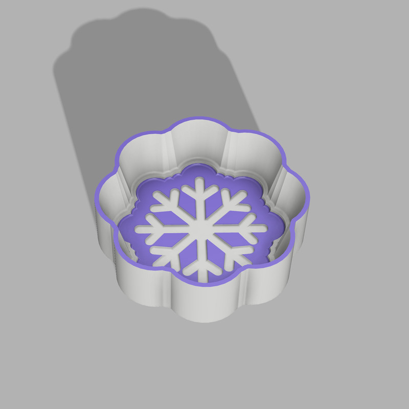 Snowflake Bath Bomb Mold STL File