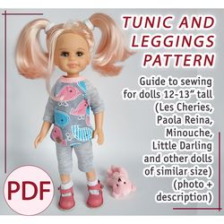 PDF pattern of clothes for Paola Reina and other dolls