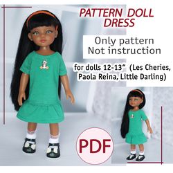 PDF pattern of dress for Paola Reina and other similar dolls
