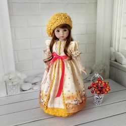 Set of clothes with pumpkins for Dianna Effner Little Darling dolls