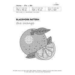 ORANGE - BLACKWORK pattern - Cross Stitch Pattern - Embroidery Sampler - Carpet Cross Stitch - Instant Download PDF