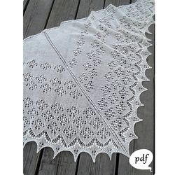 Rosalia Shawl with Nupps Knitting Pattern Knit Lace Wrap Pretty Shawl Design