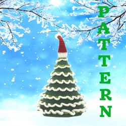 Crochet pattern Christmas tree, Mini Christmas tree crochet pattern, Emerald Christmas tree, Farmhouse crochet pattern