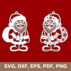 Santa svg, Santa Claus svg, christmas santa template, santa dxf, santa claus dxf, santa cut file, santa laser cut, SVG