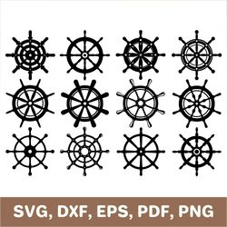 Ship wheel svg, boat wheel svg, ships wheel svg, boats wheel svg, ship wheel template, ship wheel dxf, boat wheel dxf