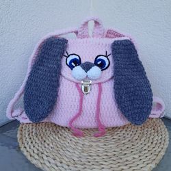 Crochet pattern bunny backpack