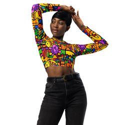 Crop Top Recycled Funny Colors