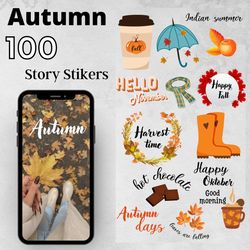 Story sticker, Autumn sticker, Instagram stories, Autumn story sticker, Fall story sticker, Pumpkin story sticker