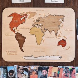 wooden world map puzzle wooden map montessori toys