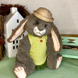 Rabbit teddy handmade/bunny toy/plush bunny/collection toys/bunny handmade/gift handmade/cute bunny/plush hare/