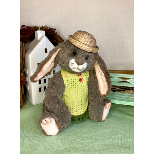Large Rabbit Teddy Print Rabbit teddy handmade - Inspire Uplift