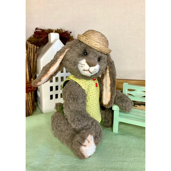 Rabbit teddy handmade-bunny toy-plush bunny-collection toys-bunny handmade-gift handmade-cute bunny-plush hare 3