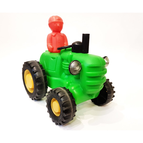 6 Vintage USSR Toy Tractor with Trailer and Driver Polyethylene 1970s.jpg