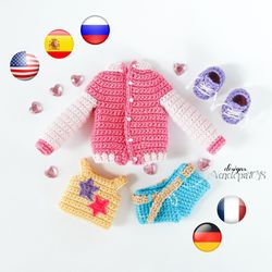 pattern crochet outfit for doll naomi