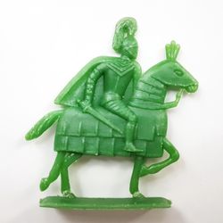 Vintage USSR Toy Soldier Teutonic knight on a horse Progress plant 1970s