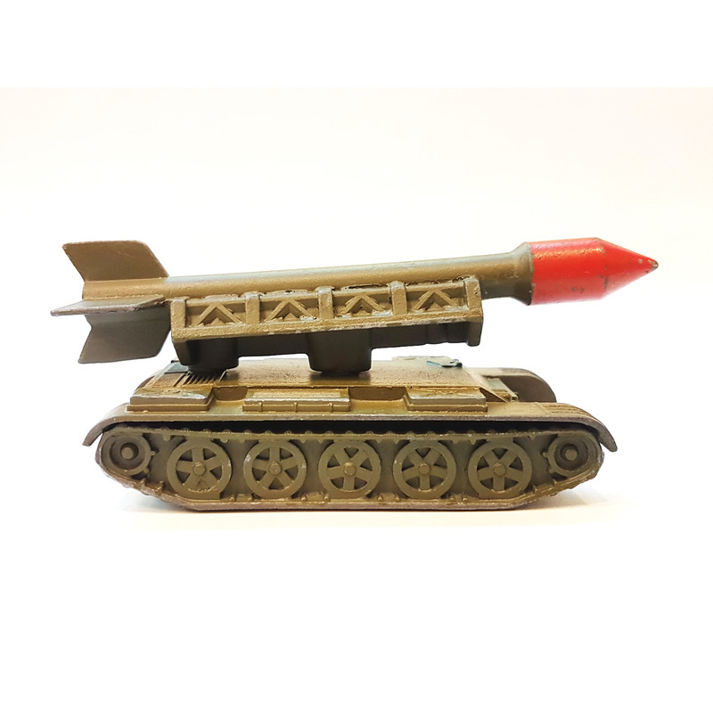 2 Vintage USSR Toy Missile Launcher Rocket System metal diecast model LUNA 1990s.jpg